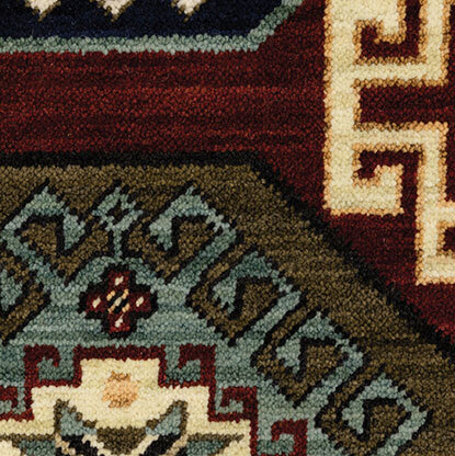 Large View Leah Classic Geometric Wool Rug