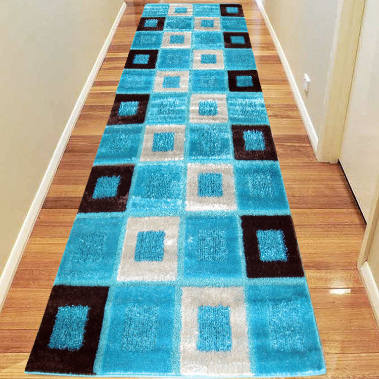 Large View Logan Square Pattern Shaggy Rug