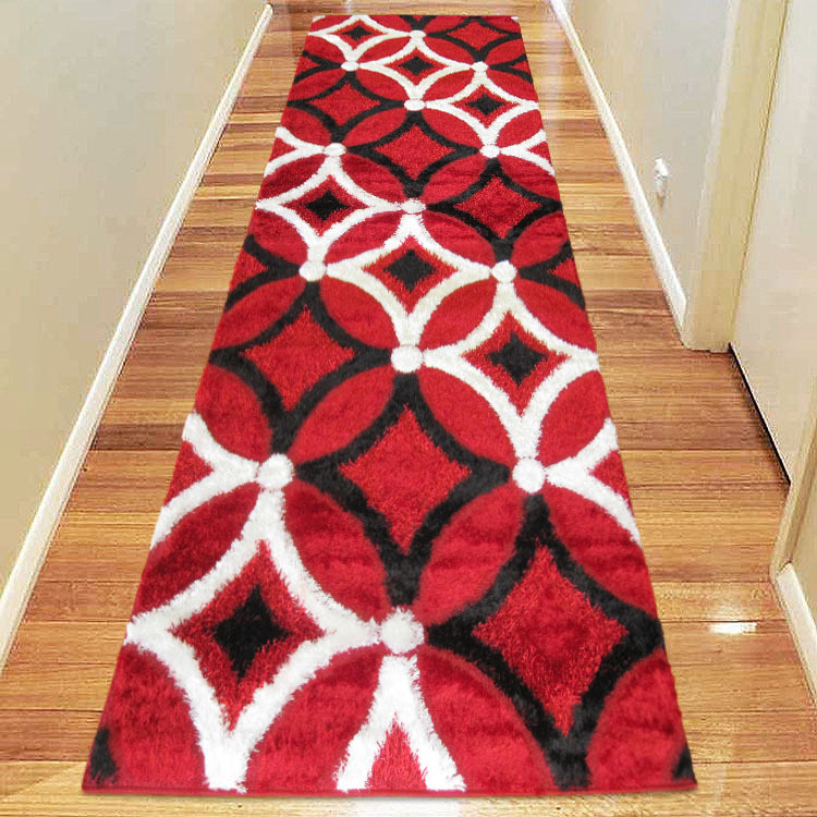 Large View Logan Modern Red Shaggy Rug