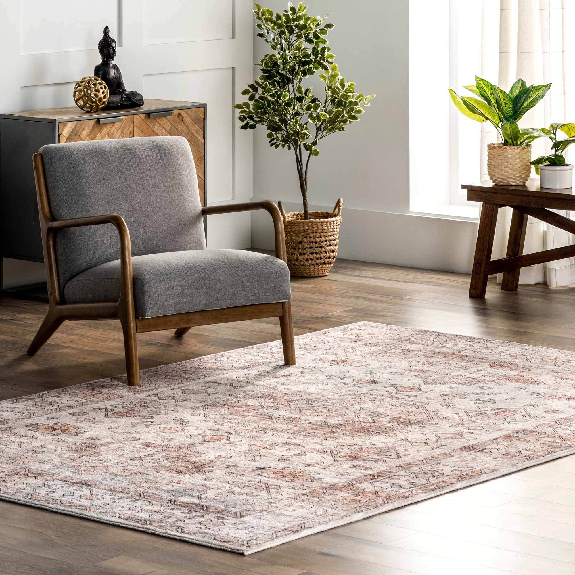 Large View Lora Faded Medallion Rug