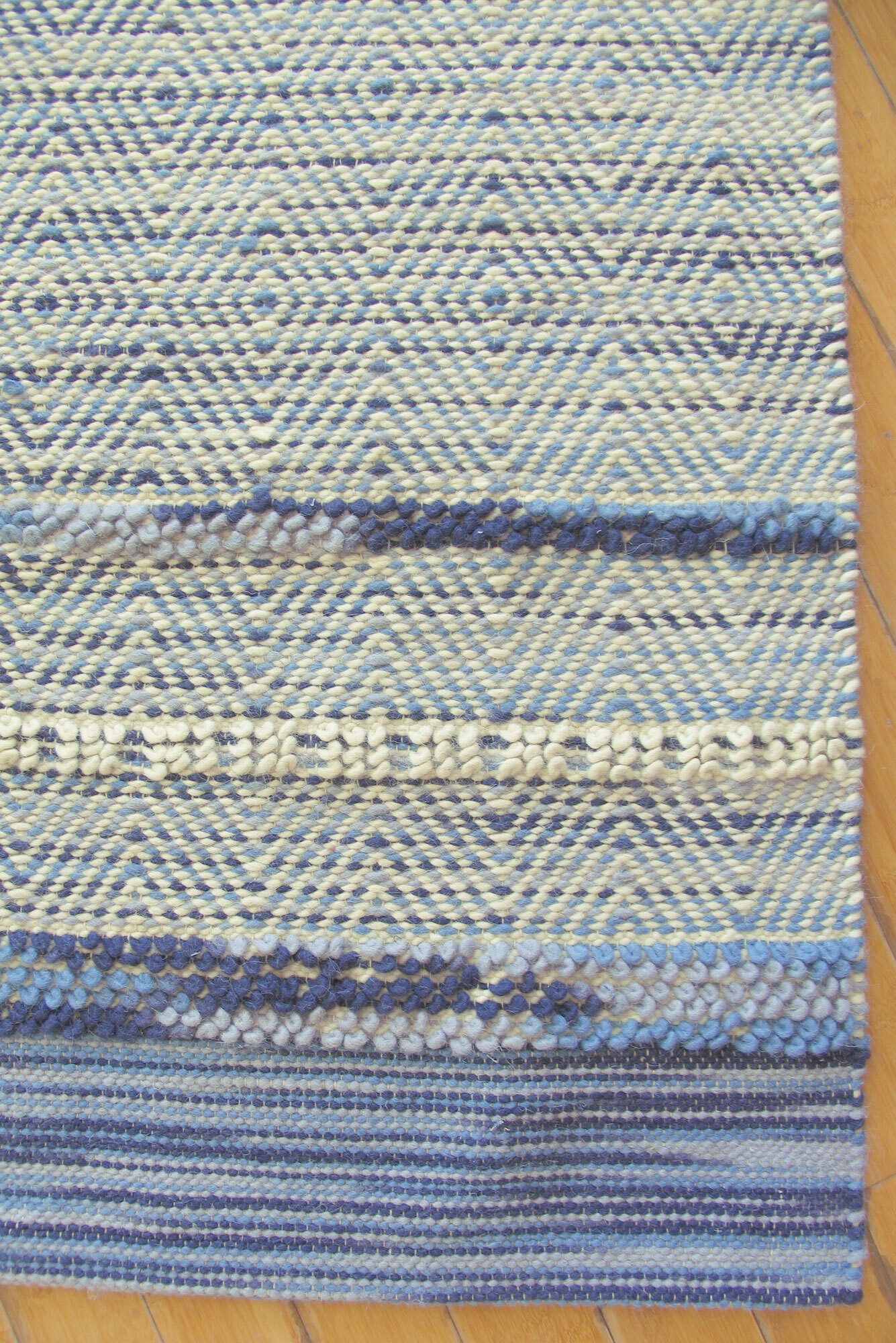 Medea Blue Flatweave Wool Rug