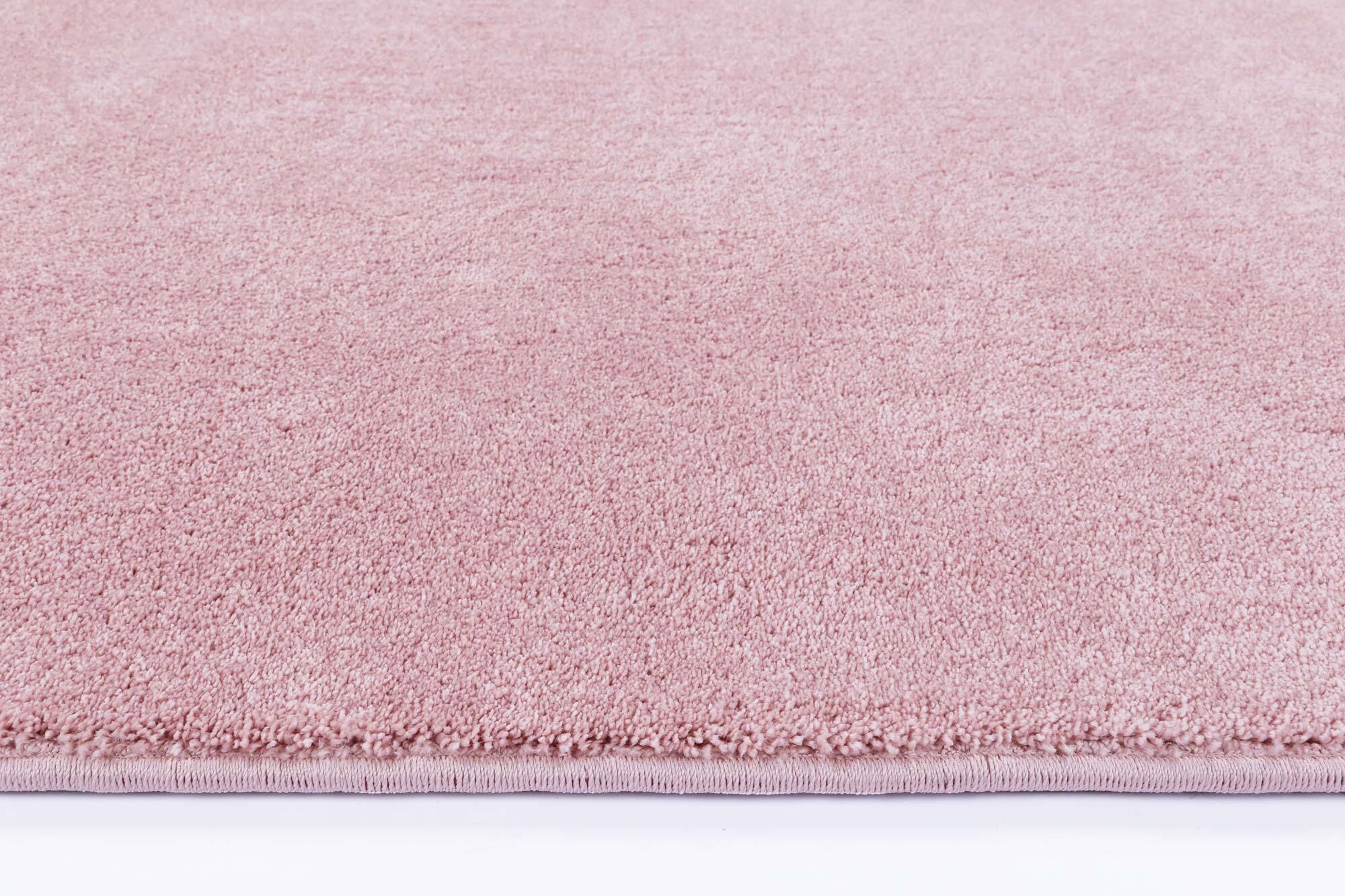 Large View Macey Thick Plain Pink Rug