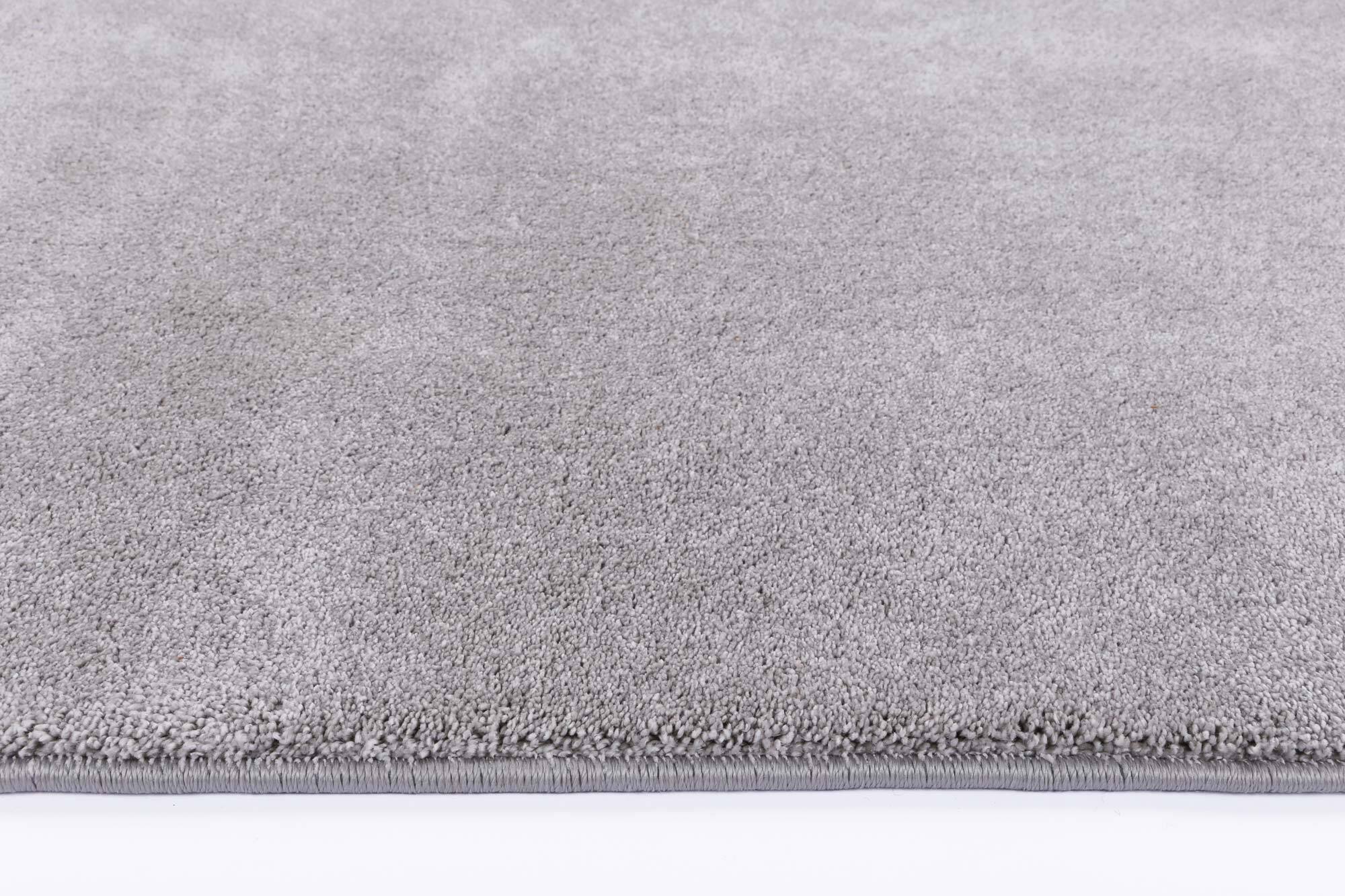 Large View Macey Plain Grey Plush Rug