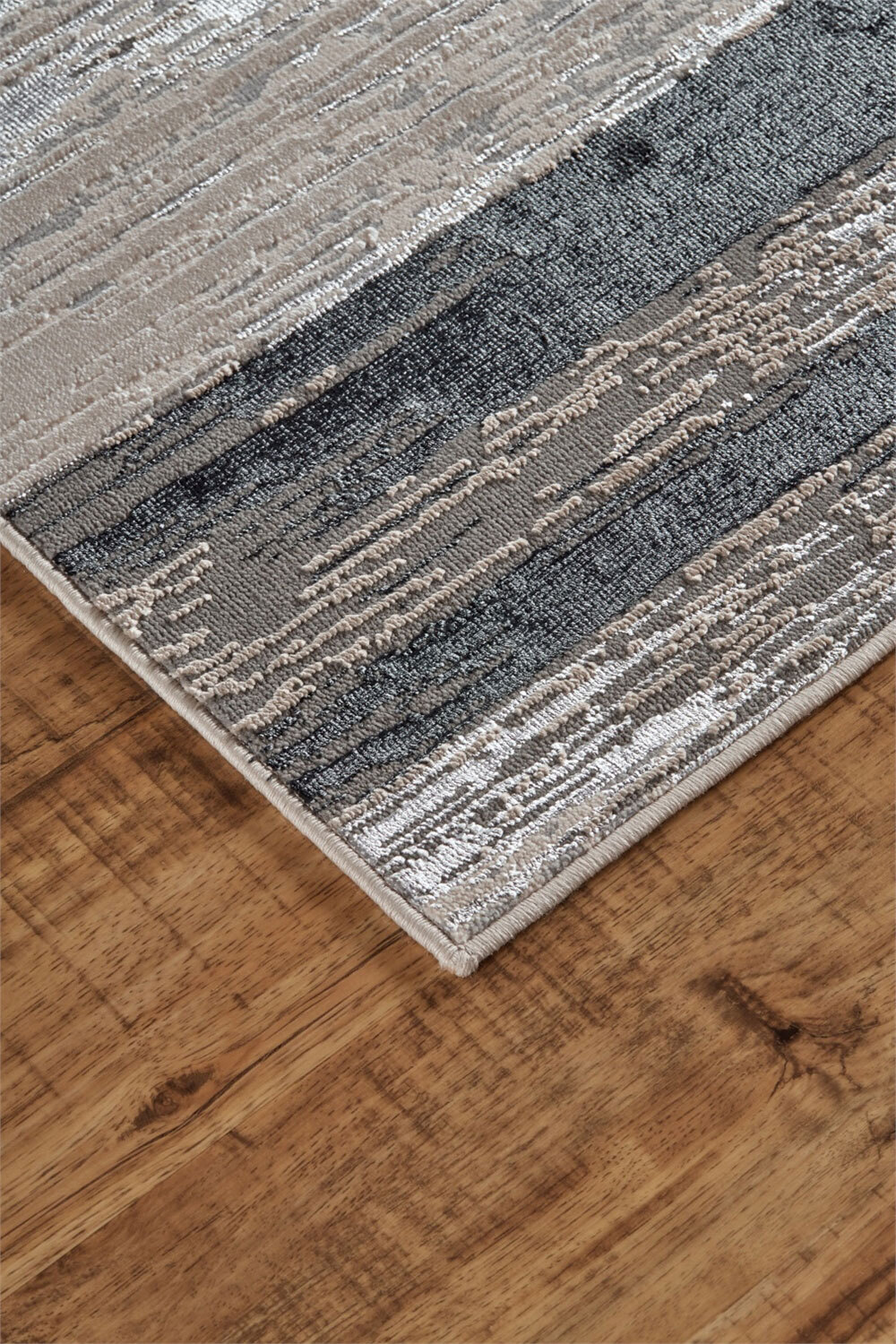 Mosaic Monotone Striped Rug