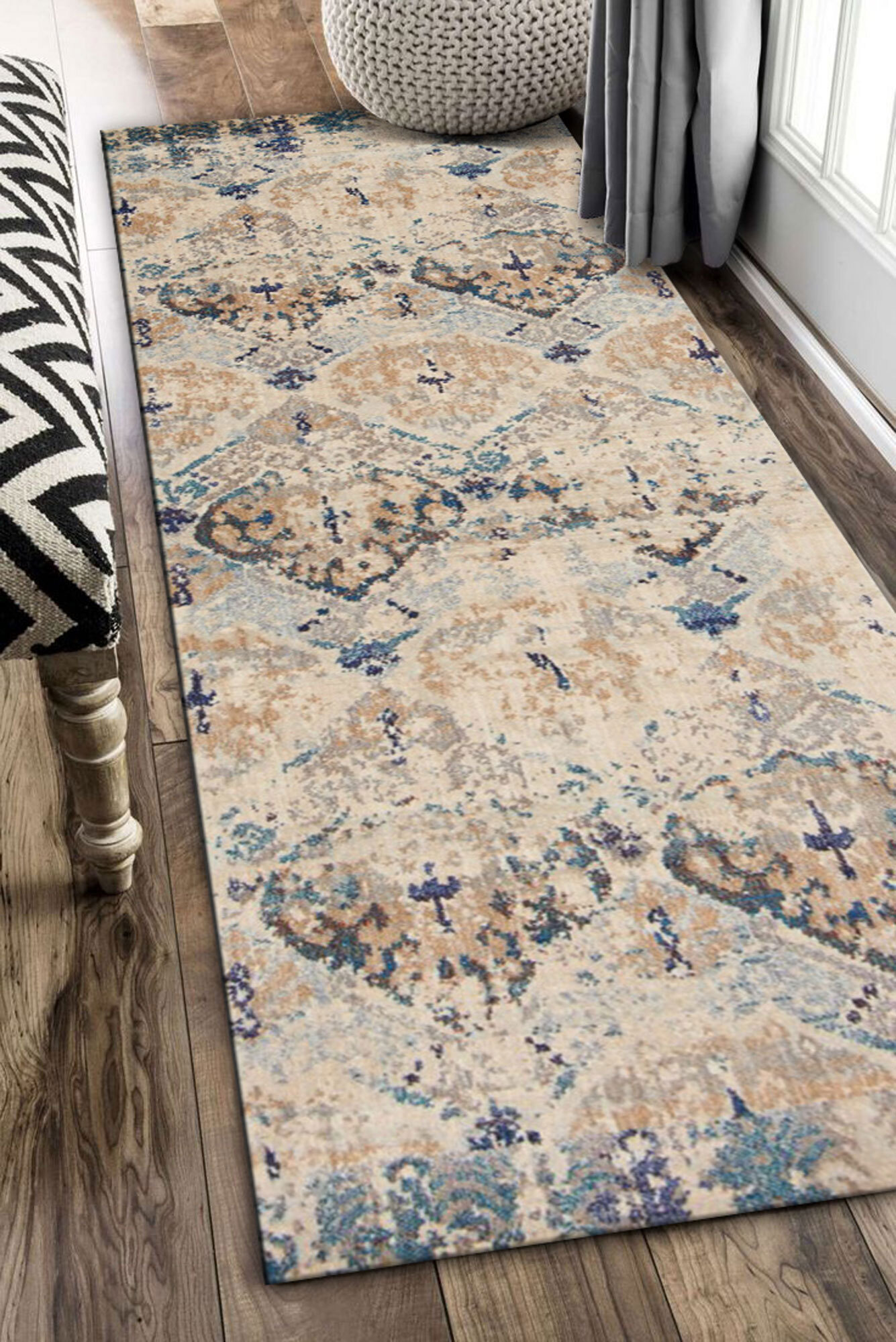 Large View Melanie Overdyed Beige Rug