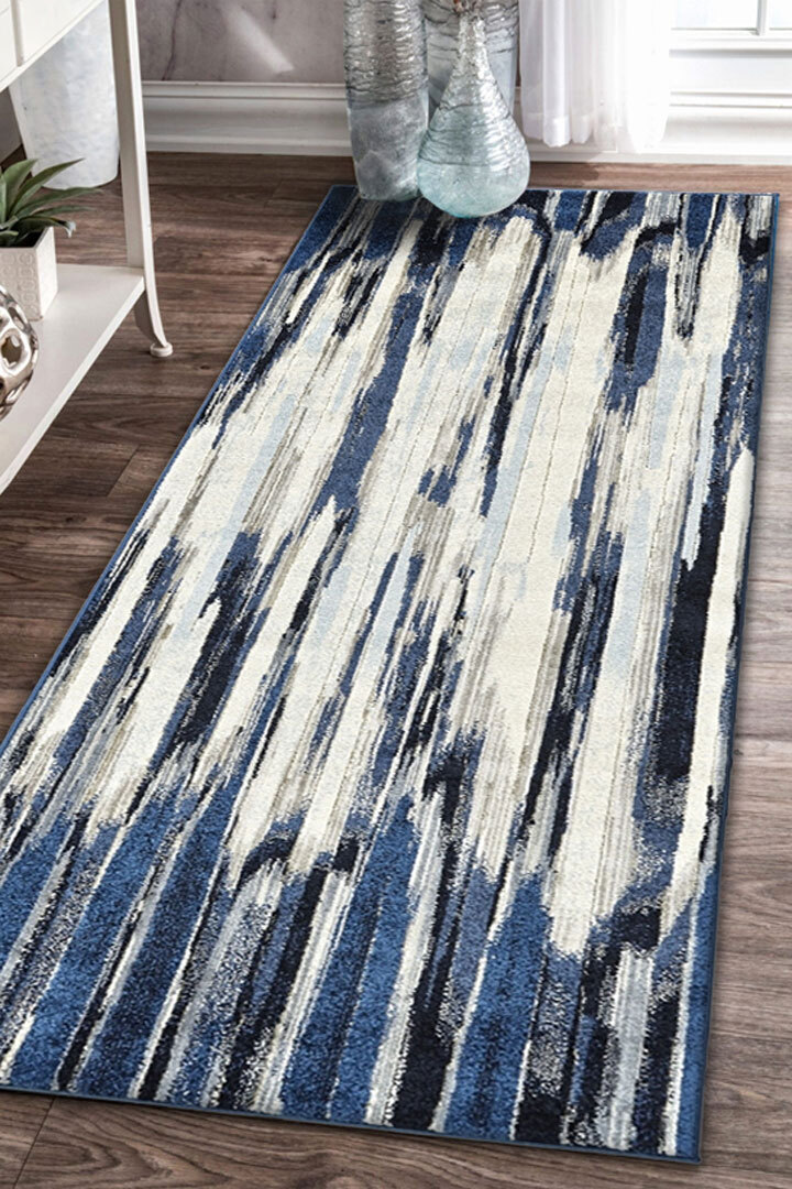 Large View Melissa Contemporary Striped Rug