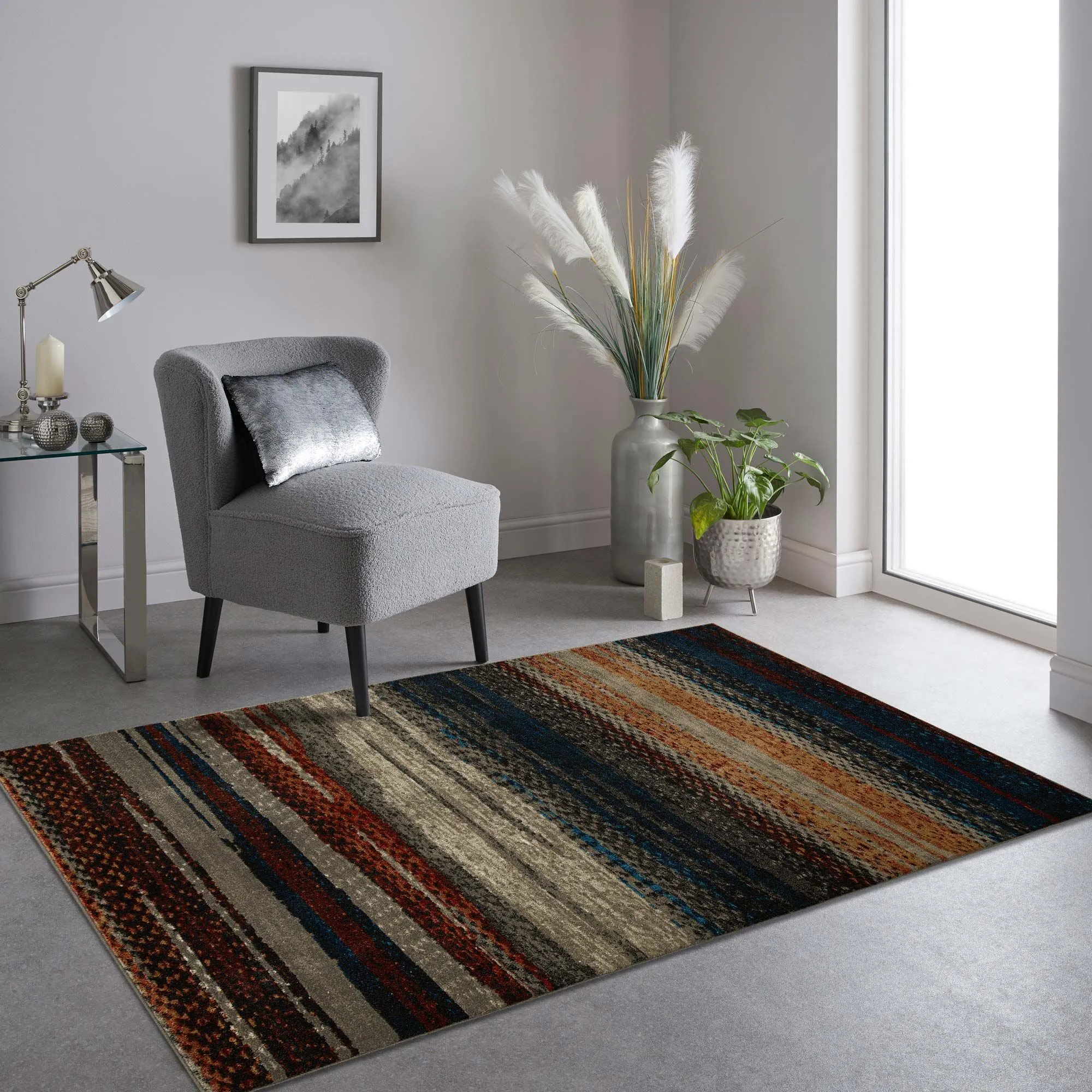 Large View Mobi Multi Striped Rug
