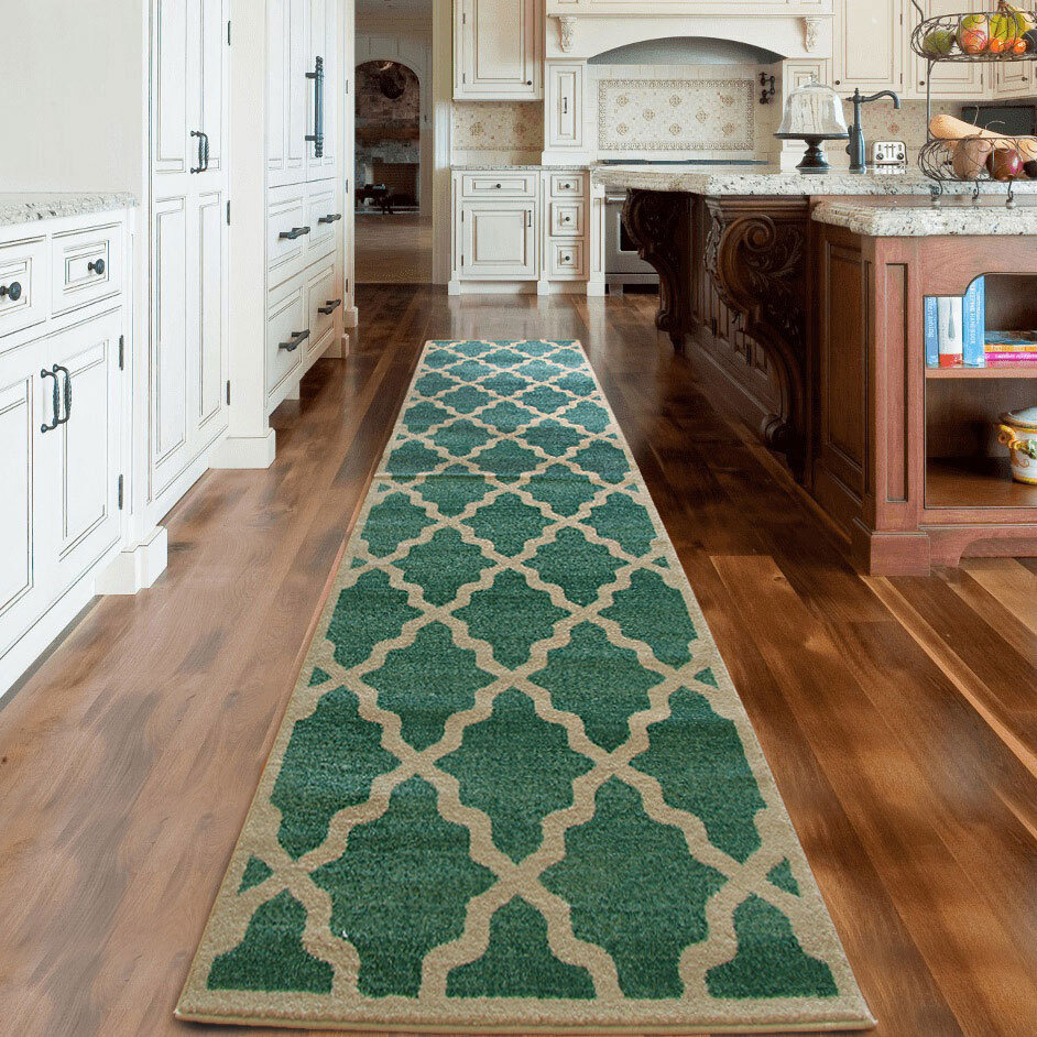 Messi Aqua Moroccan Trellis  Rug