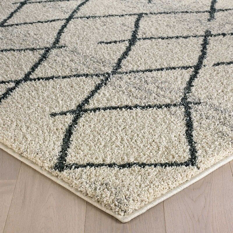 Nordic Beige Moroccan Trellis Rug