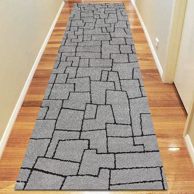 Large View Oda Grey Modern Geometric Rug
