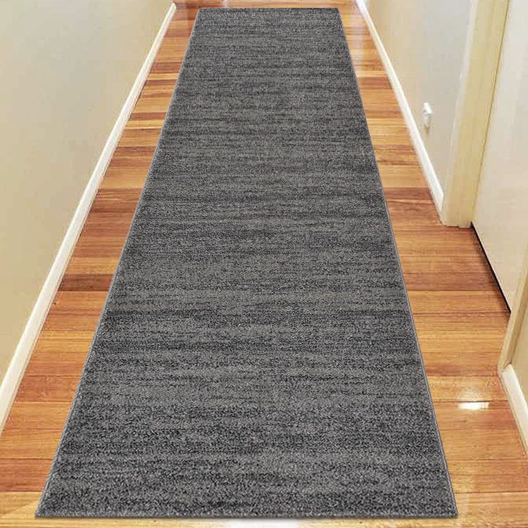 Large View Orel Contemporary Plain Grey Rug