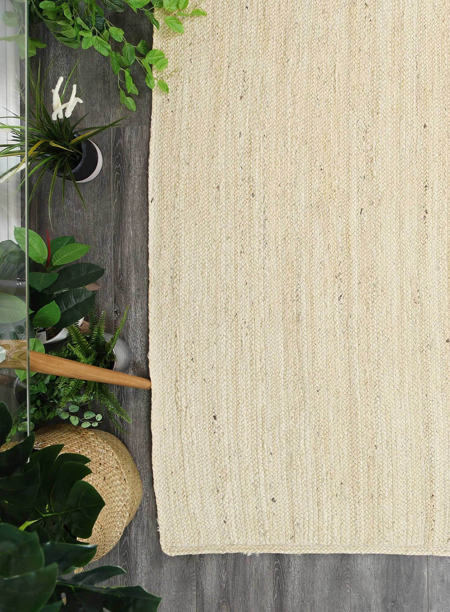 Oscar Bleach Handwoven Jute Rug