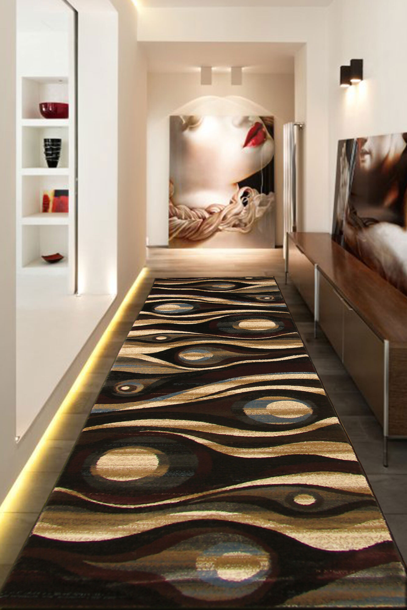 Large View Panama Thick Carved Abstract Rug