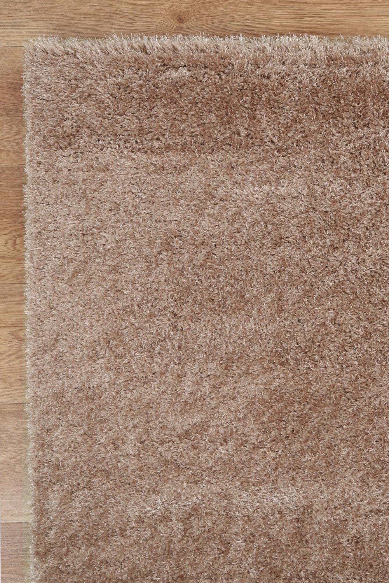 Large View Palace Plain Beige Shaggy Rug