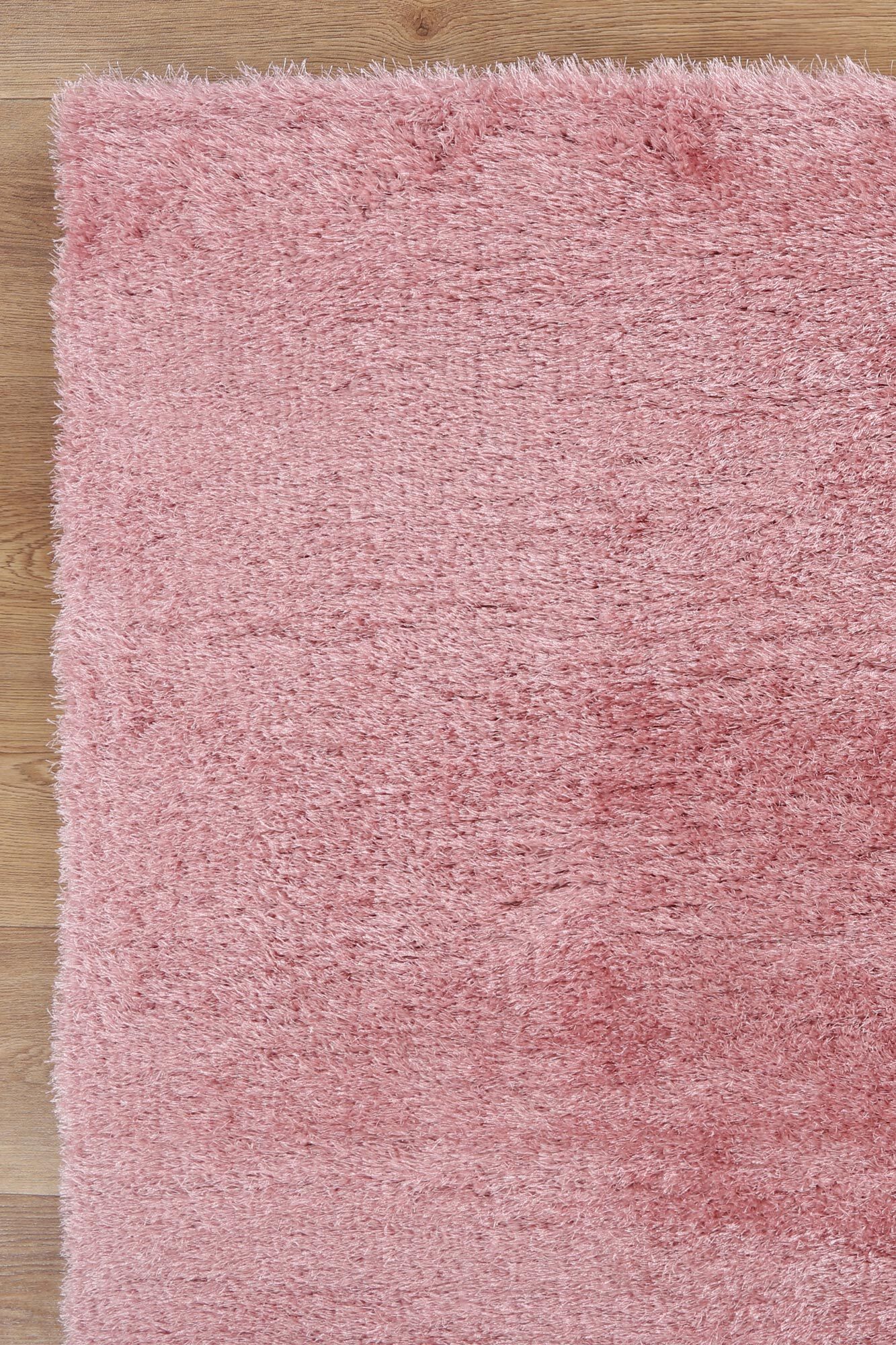 Large View Palace Thick Plain Pink Shaggy Rug