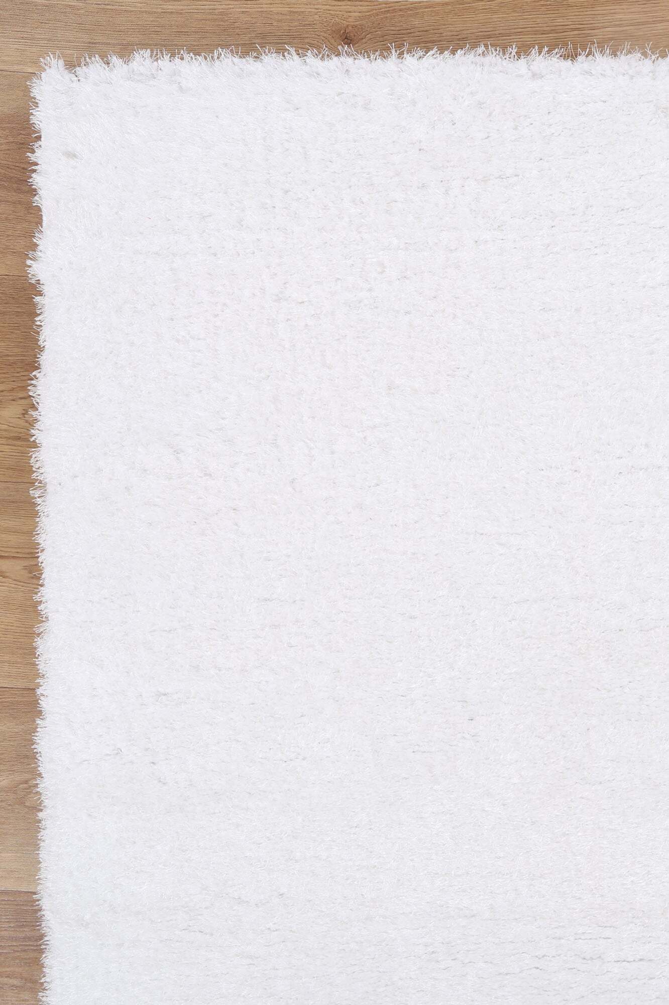 Large View Palace Plain White Shaggy Rug