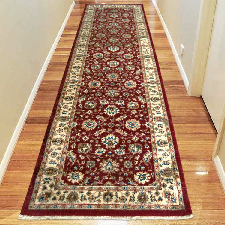 Parker Red Traditional Floral Rug