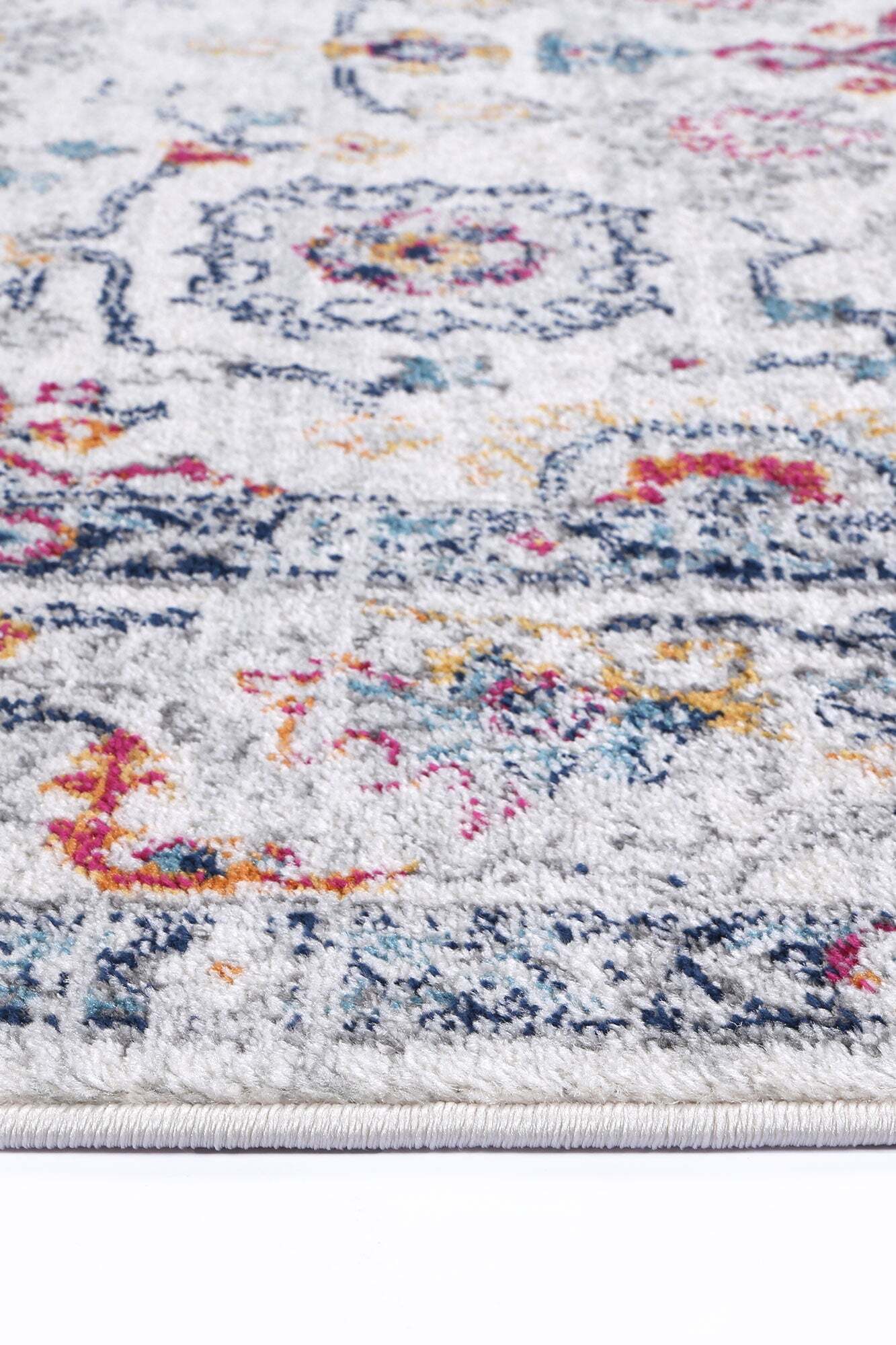 Large View Peri Transitional Floral Border Rug