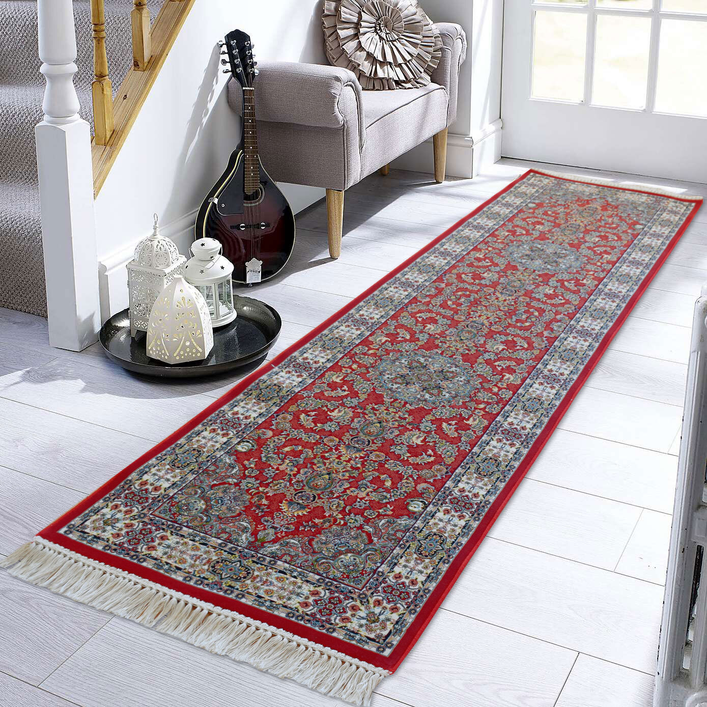 Large View Parsa Red Medallion Oriental Rug