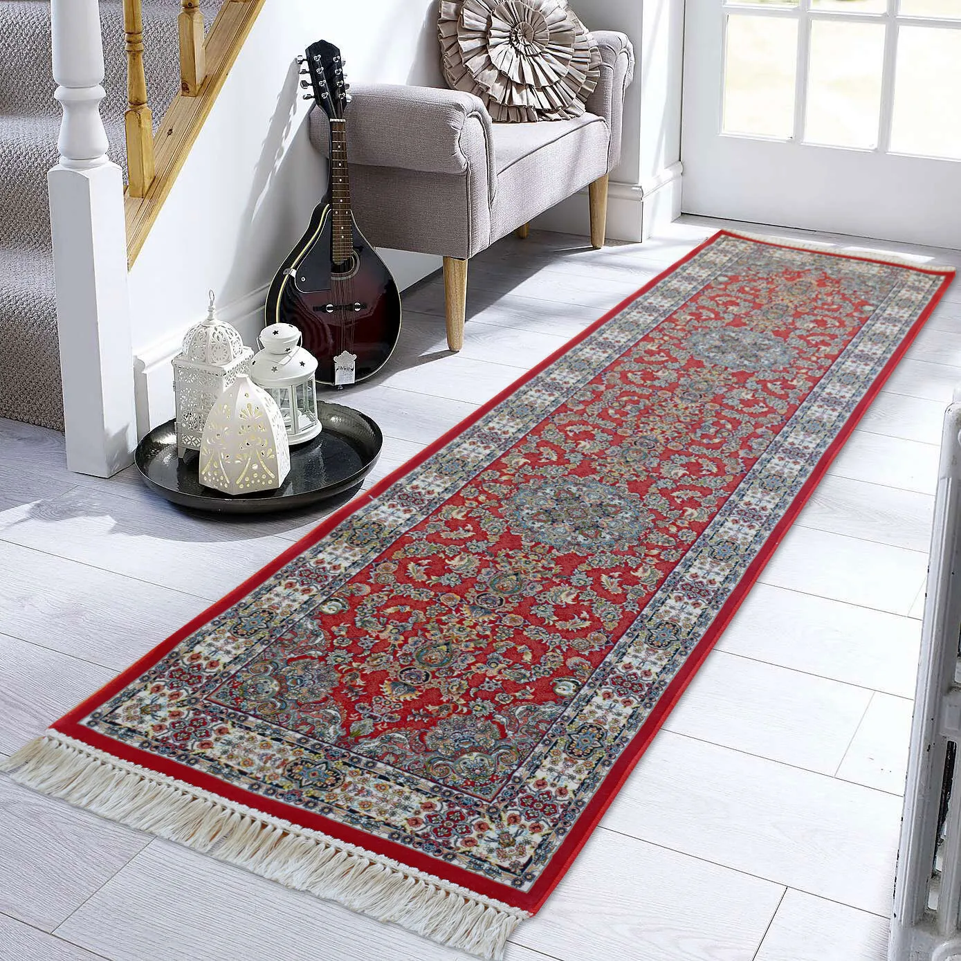 Large View Parsa Red Medallion Oriental Rug