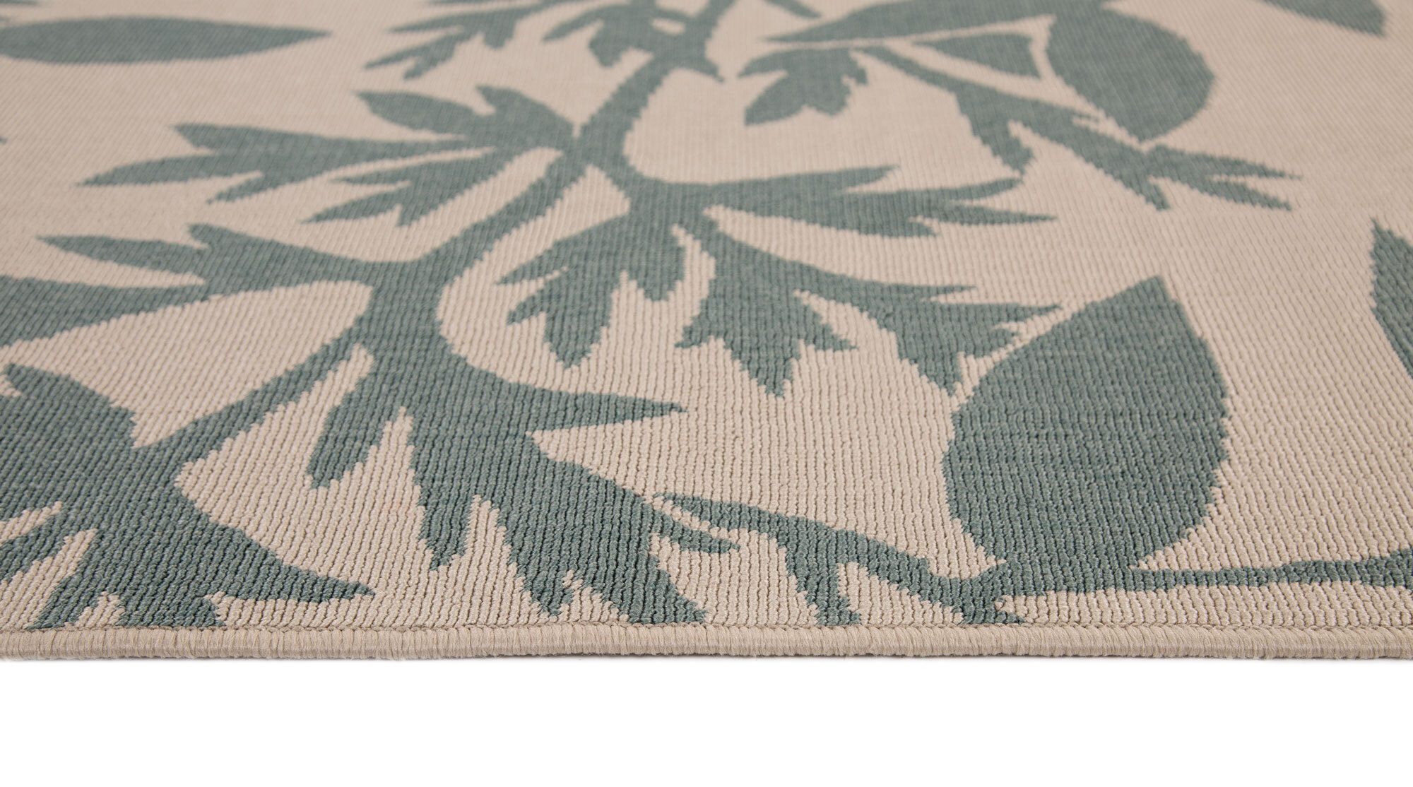 Large View Pablo Leaf Pattern Flatweave Rug