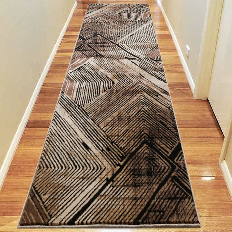 Large View Sade Beige Geometric Rug