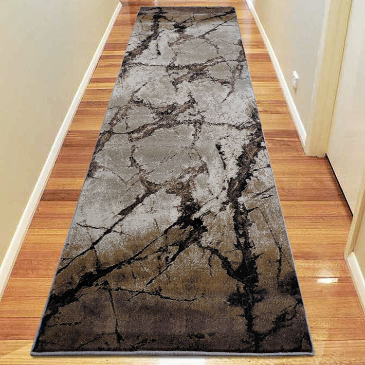 Sade Brown Marble Pattern Rug