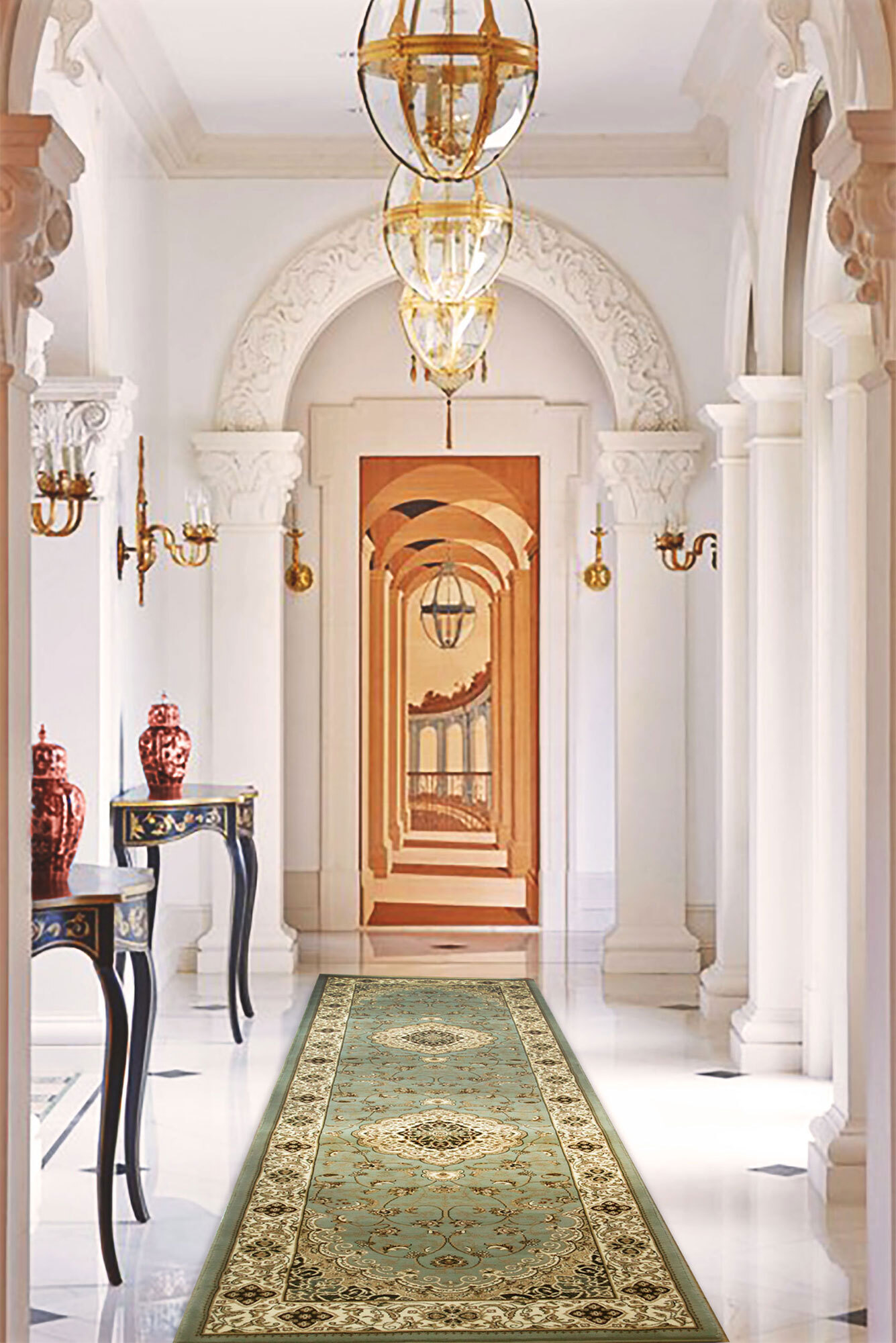 Large View Star Traditional Medallion Rug
