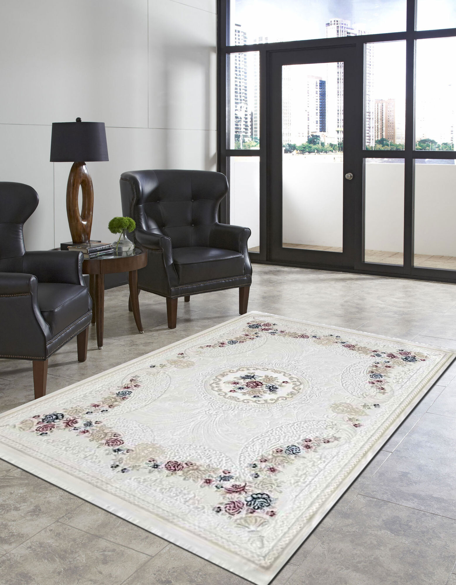 Large View Sadie Classic Floral Aubusson Rug