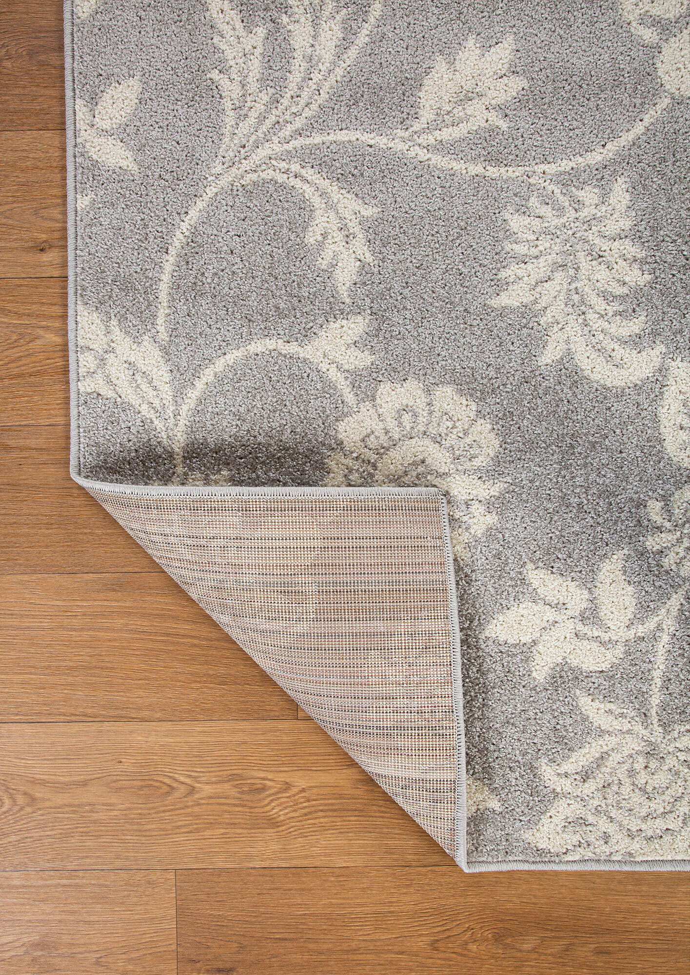 Large View Sandy Contemporary Floral Rug