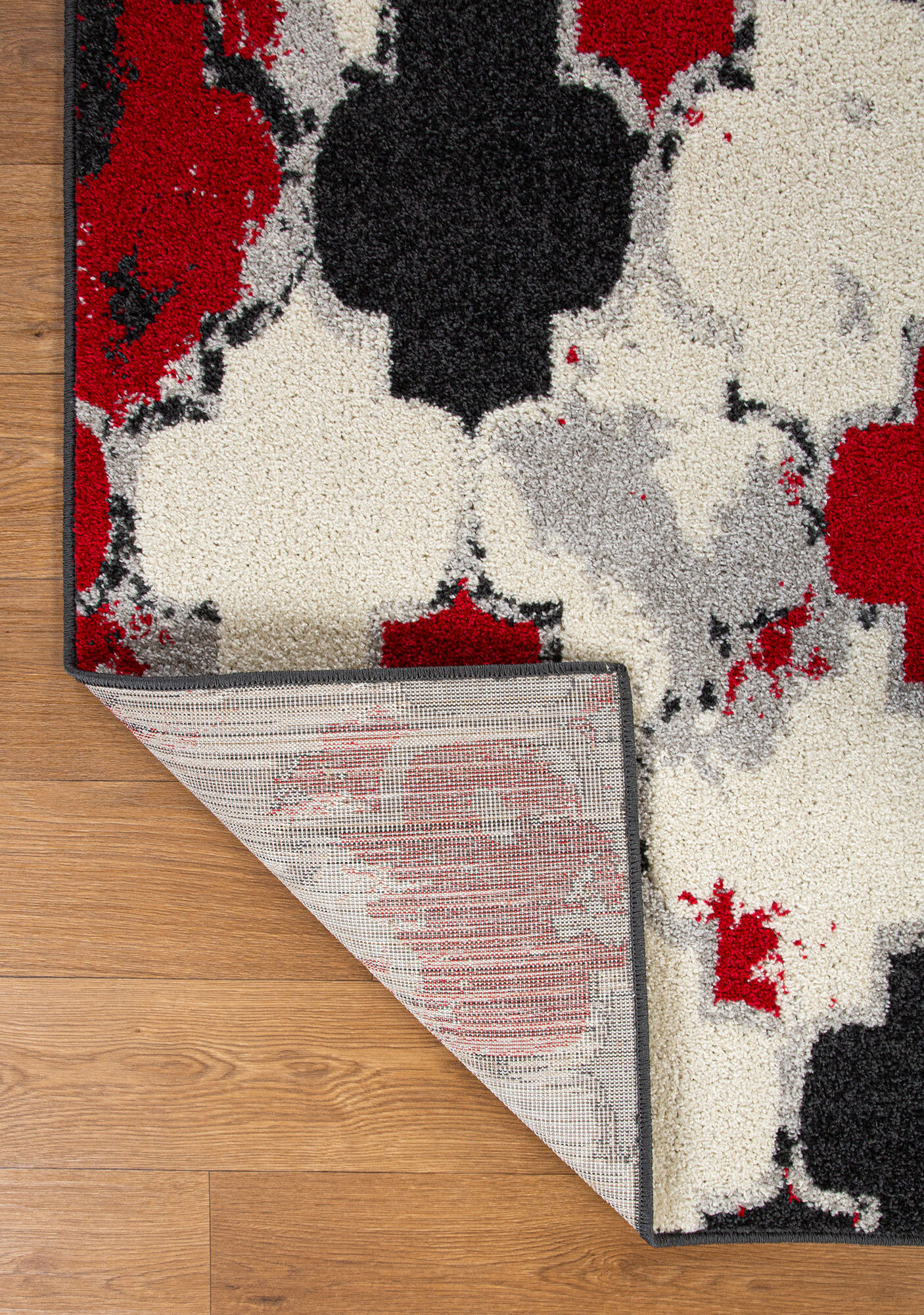 Large View Sandy Contemporary Trellis Rug