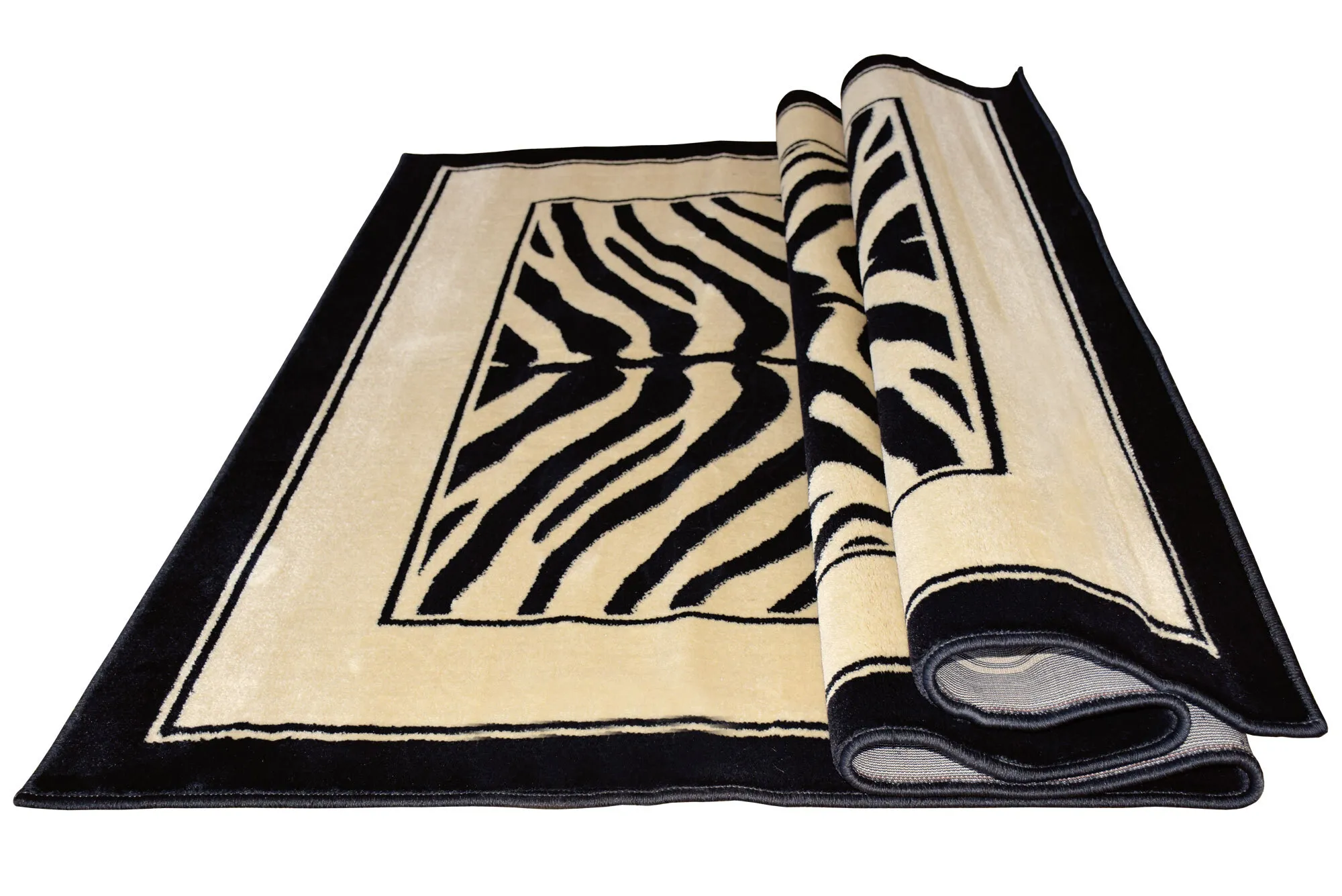 Large View Safa Zebra Animal Print Rug