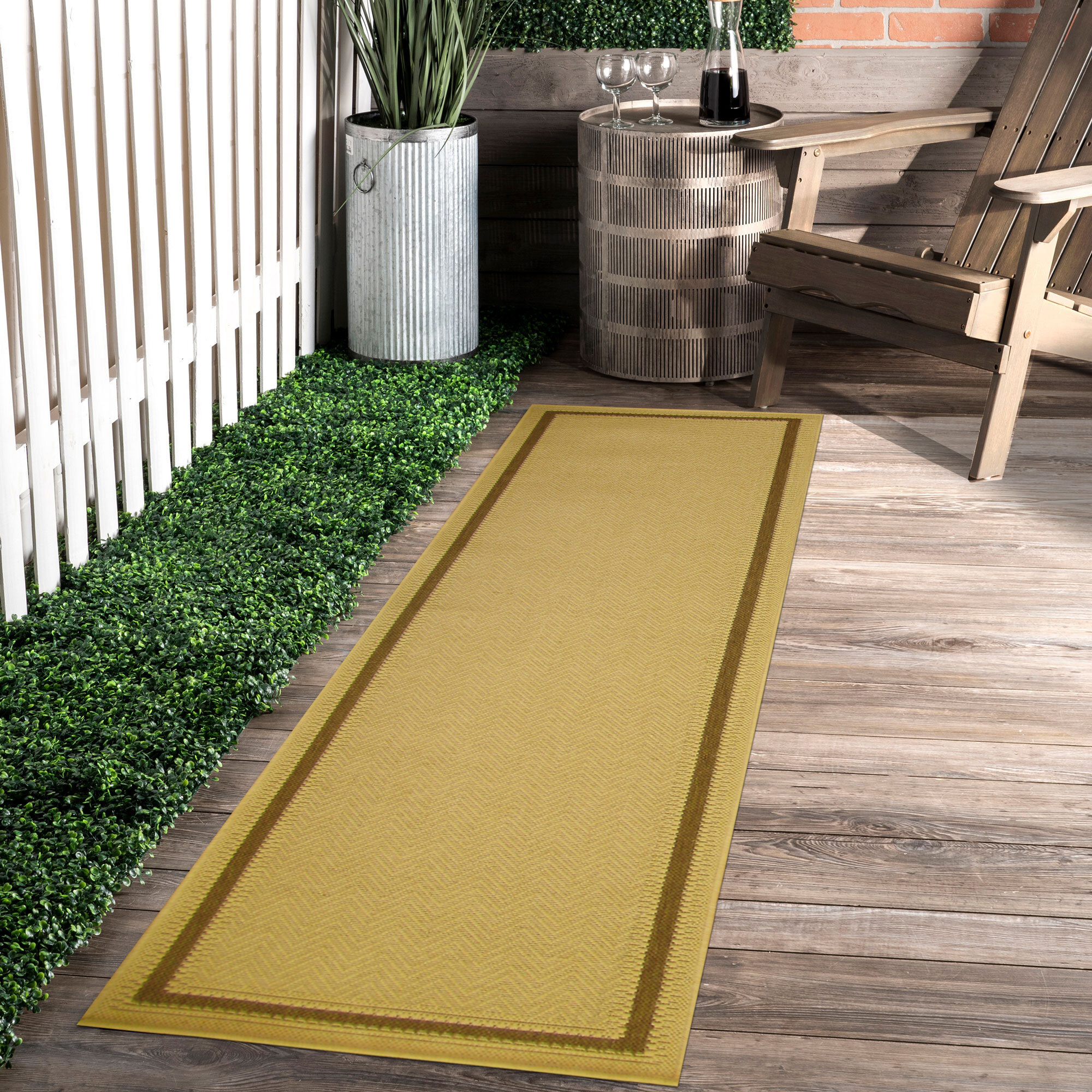 Sama Plain Border Flatweave Rug