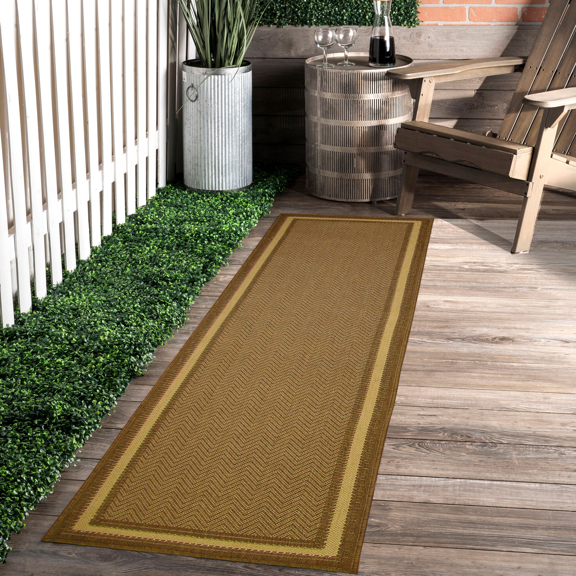 Sama Plain Brown Flatweave Rug