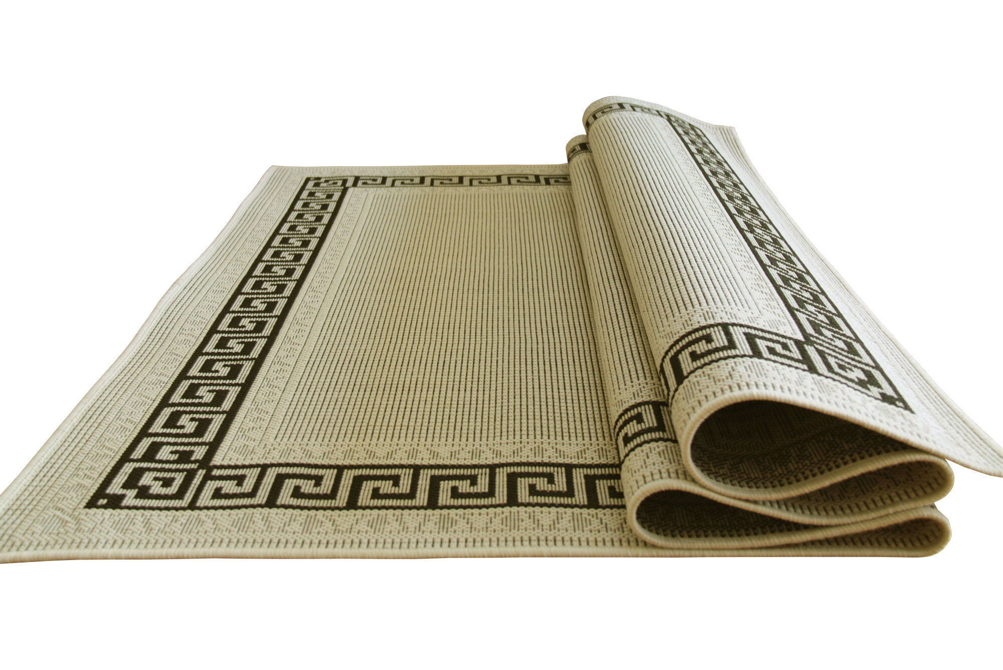 Large View Storm Flatweave Greek Key Rug