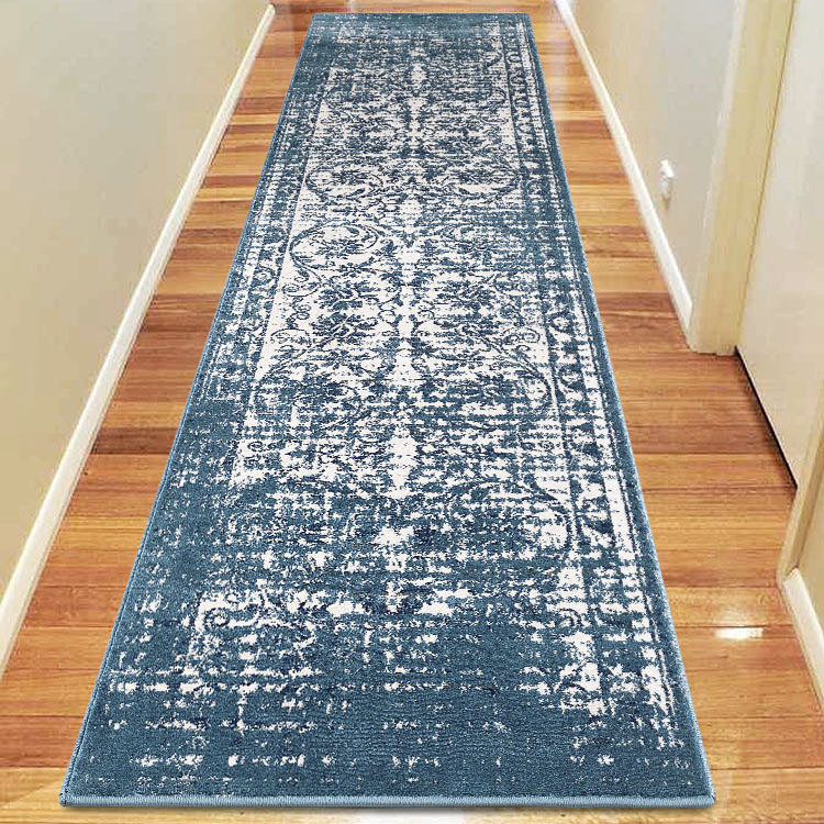 Sonia Blue Transitional Floral Rug