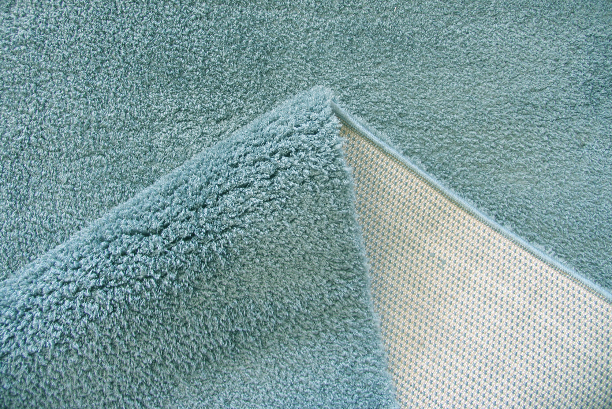 Soft Plain Blue Thick Shaggy Rug