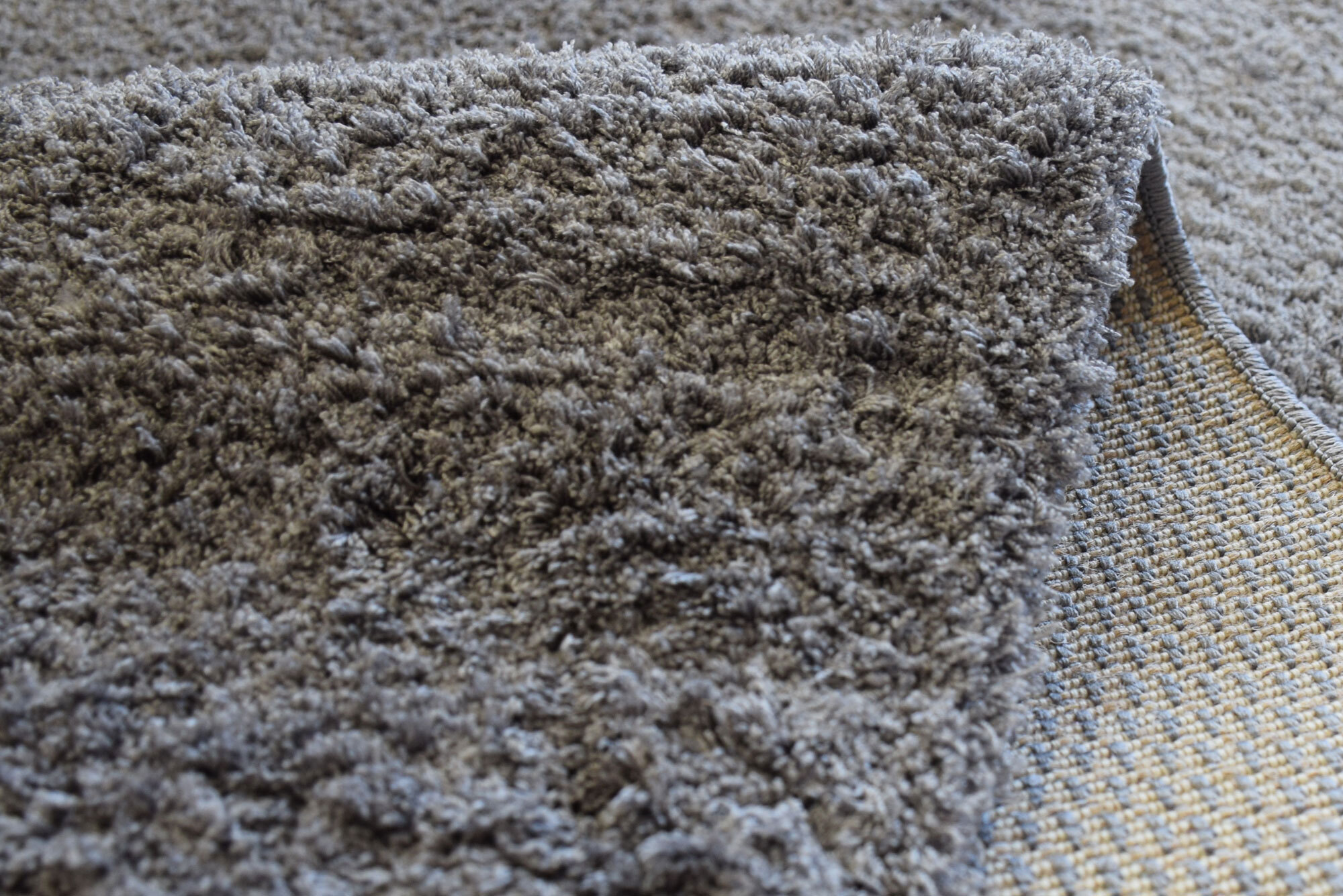 Large View Soft Plain Dark Grey Shaggy Rug