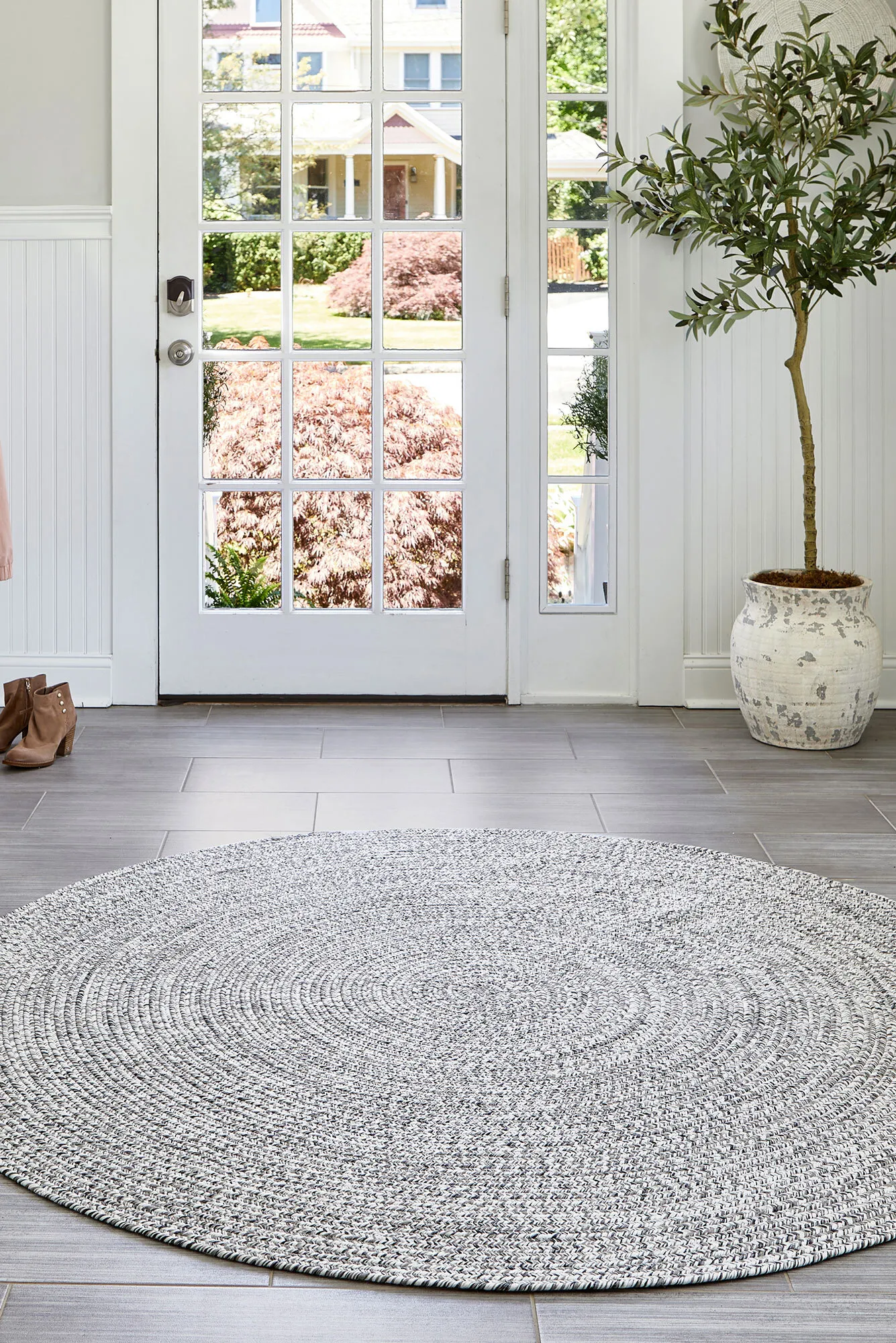 San Pietro Plain Hand Braided Rug