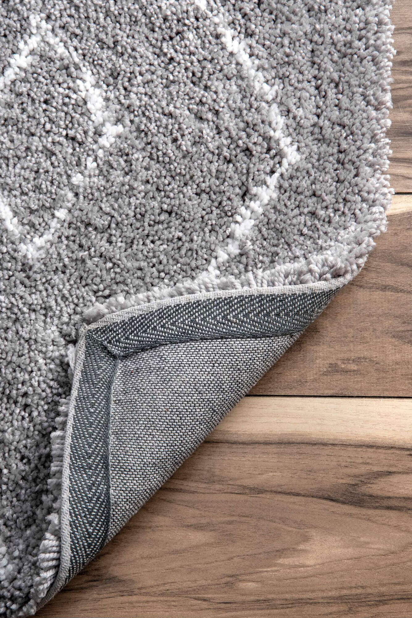 Symphony Moroccan Grey Shag Rug