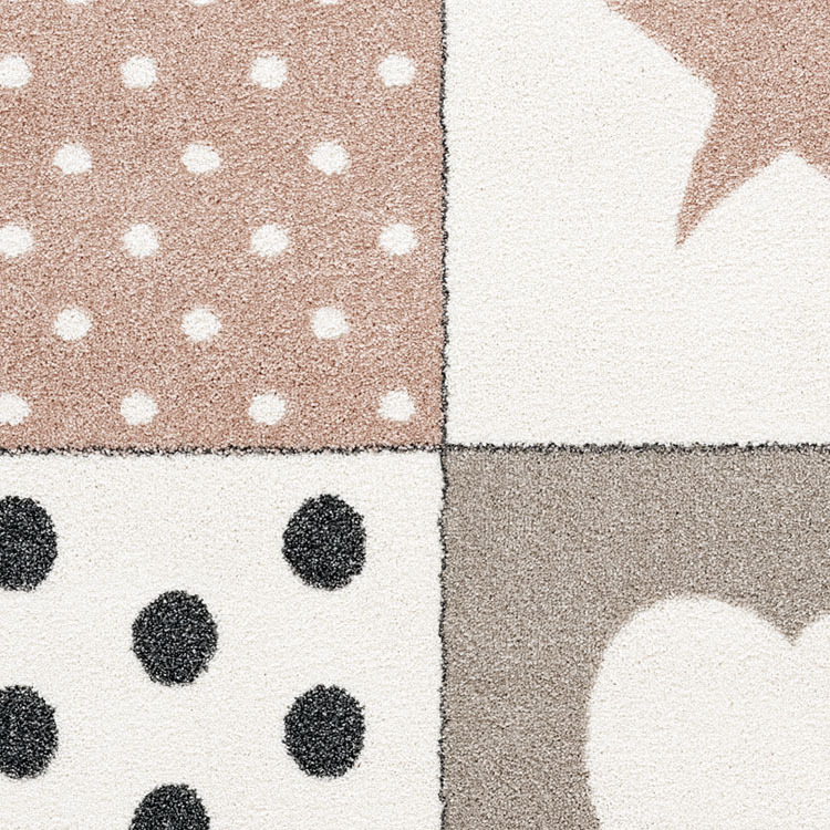 Large View Sunny Square Pattern Kids Rug