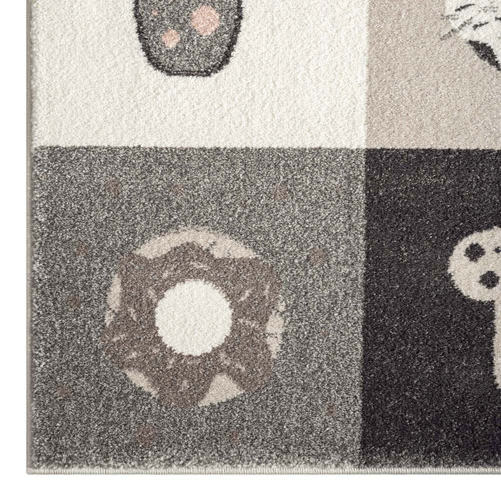 Large View Sunny Square Pattern Kids Rug