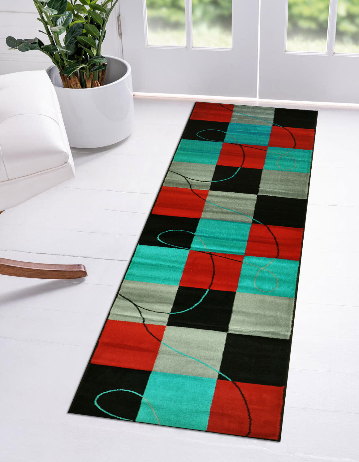 Sky Modern Square Pattern Rug