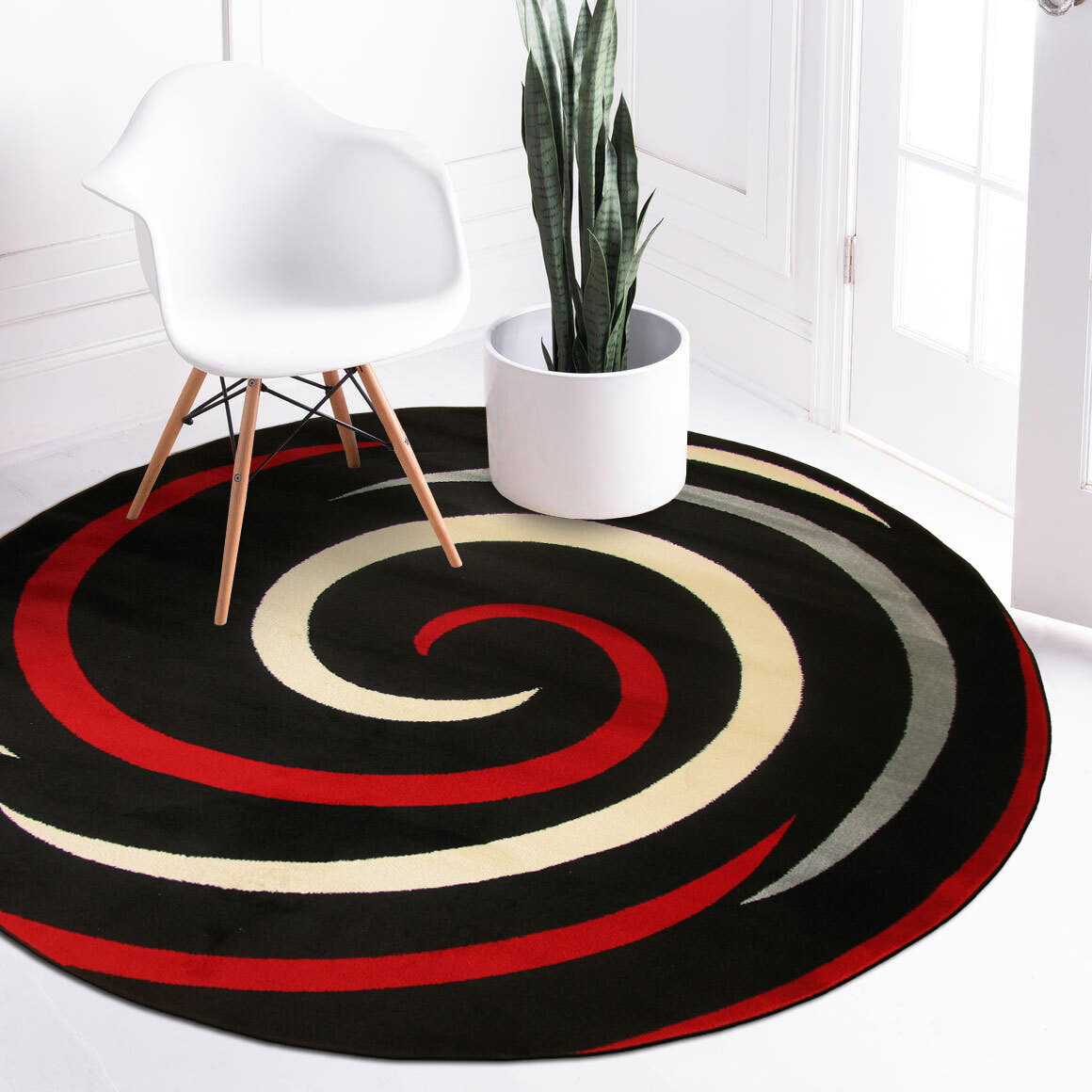 Large View Sky Modern Circle Pattern Rug