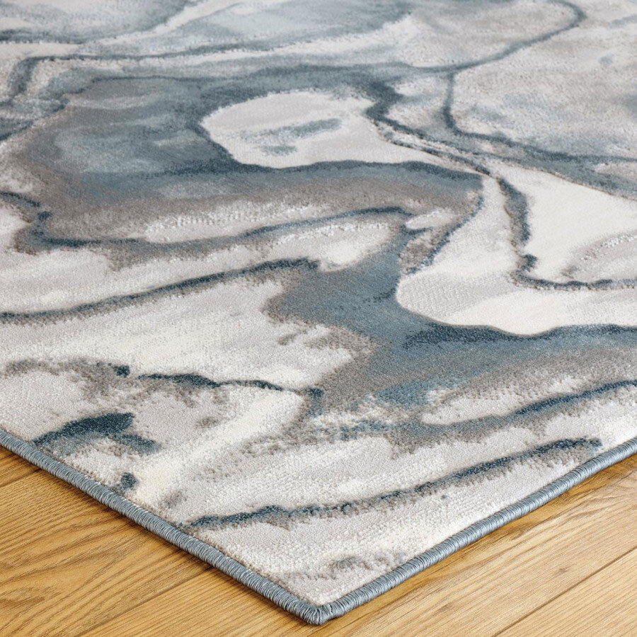 Large View Torino Blue Monet Abstract Rug