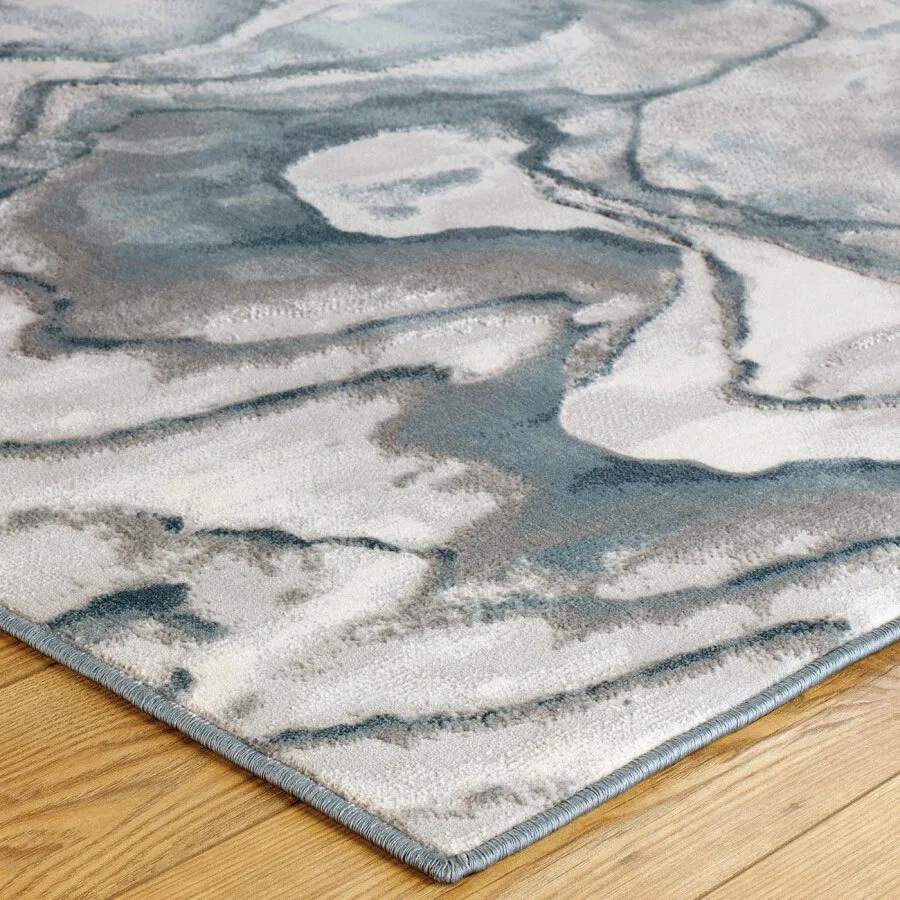 Large View Torino Blue Monet Abstract Rug
