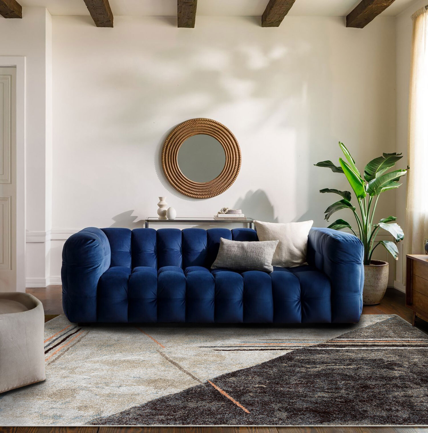 Large View Vivid Modern Abstract Rug