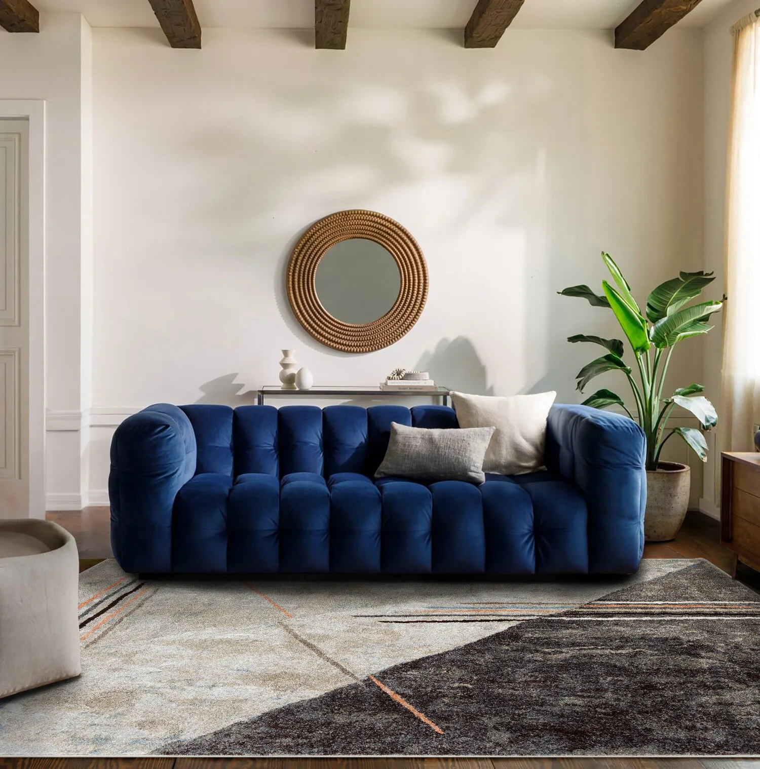 Large View Vivid Modern Abstract Rug
