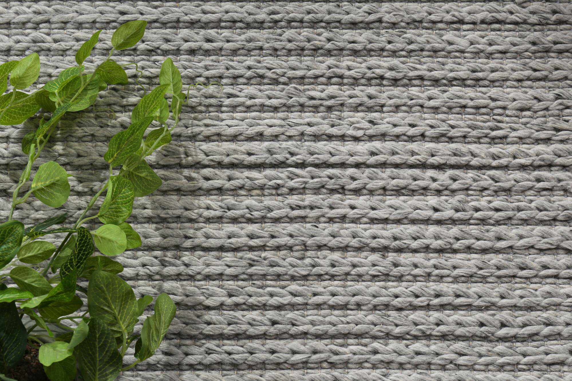 Large View Zuri Grey Hand Loomed Rug