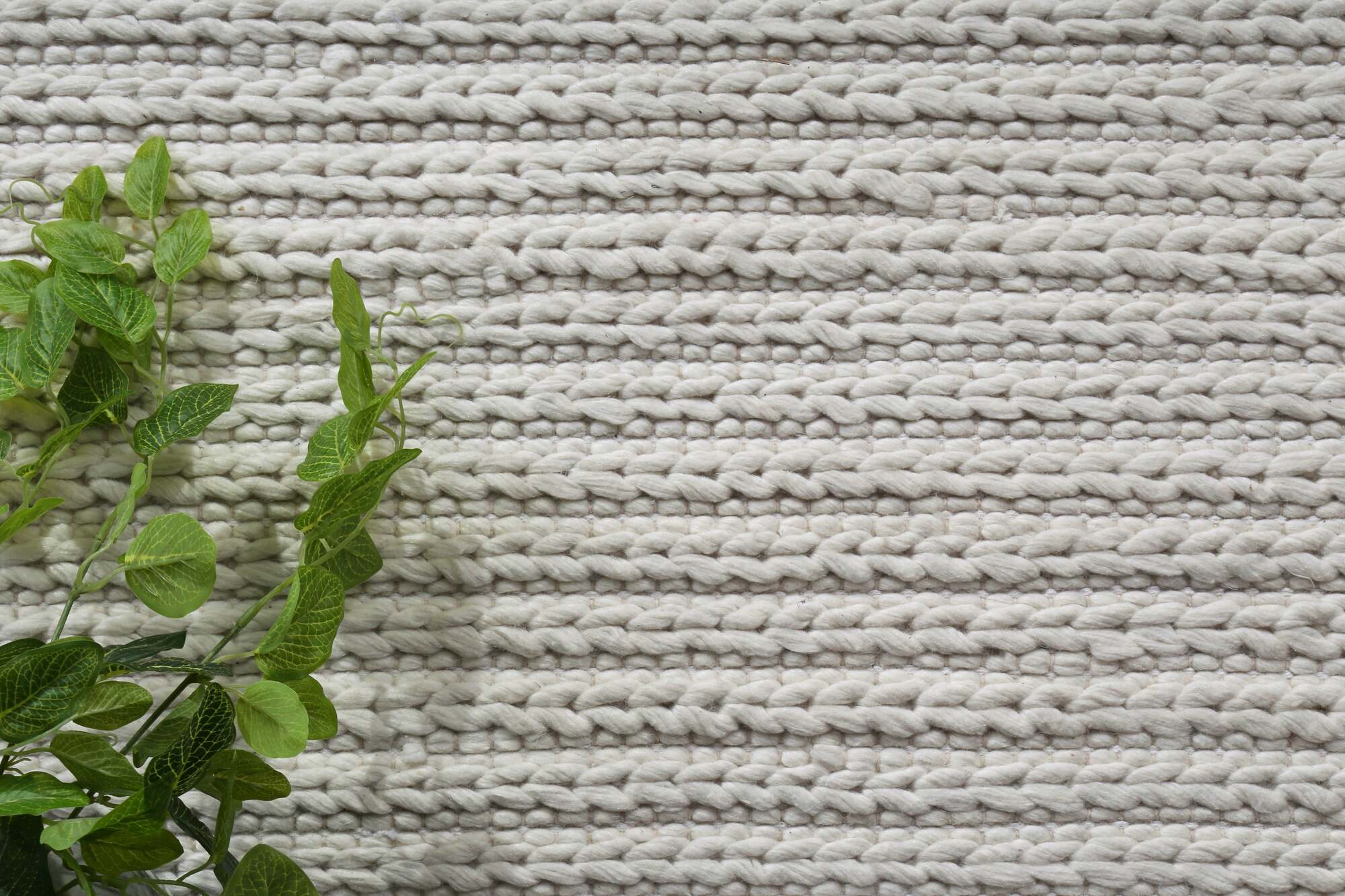 Large View Zuri White Hand Loomed Rug